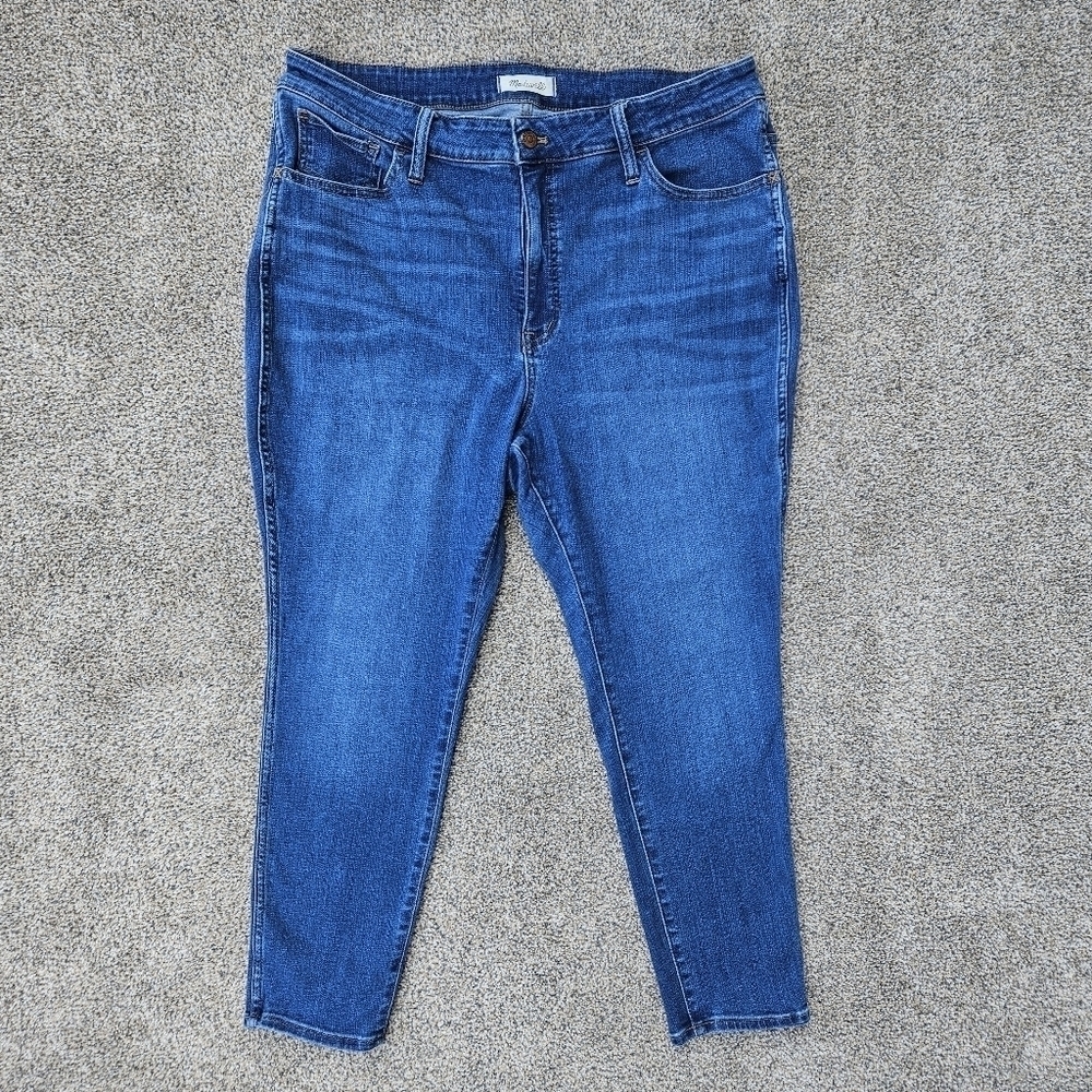 Madewell Curvy Roadtripper High Rise Denim Jeans Medium Wash Stretch Size 34 P